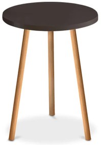 Βοηθητικό τραπεζάκι Roma Megapap χρώμα καφέ 33,5x33,5x46εκ.