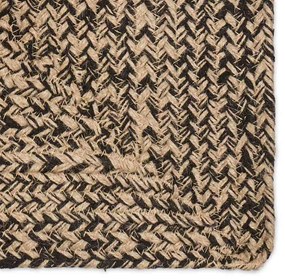 vidaXL Χαλιά χώρου Ορθογώνιος Φυσικό και Μαύρο 80 x 200 cm Γιούτα