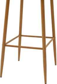 Σκαμπό μπαρ Aurora pakoworld λευκό pp-φυσικό πόδι 42x47x109εκ