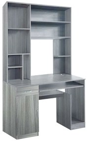 Γραφείο Με Βιβλιοθήκη Novelty 120x55x182cm Grey-Oak