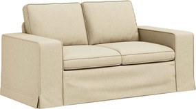 vidaXL Σετ Καναπέ 2 pcs Κρεμ 162 x 80 x 82 εκ ύφασμα