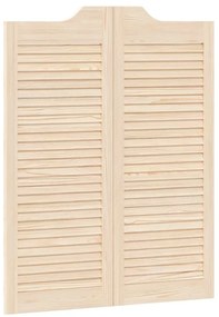vidaXL Swing Doors Louvred Design 1-Pair 100x80 cm μασίφ ξύλο πεύκο