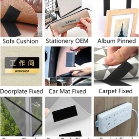 Αυτοκόλλητη Tαινία Tύπου Velcro (Hook&amp;Loop) Μαύρο 60cmx20mm