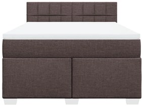 ΚΡΕΒΑΤΙ BOXSPRING ΜΕ ΣΤΡΩΜΑ ΣΚΟΥΡΟ ΚΑΦΕ 140X200 ΕΚ ΥΦΑΣΜΑΤΙΝΟ 3288214