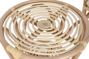 Σετ Τραπέζι με 2 Καρέκλες Home ESPRIT Λευκό Φυσικό 50 x 50 x 50 cm