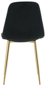 Venture Home Καρέκλες Τραπεζαρίας Polar 2 Τεμ Μαύρο Βελούδο&amp;Ορείχαλκος - Πολύχρωμο