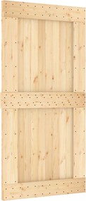 vidaXL Συρόμενη Πόρτα Φυσικό και Λευκό 100 x 210 cm