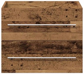 vidaXL Ντουλάπα νιπτήρα με λεκάνη 2 pcs Παλιό Ξύλο 60 x 38.5 x 48 cm