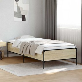 vidaXL Σκελετός Κρεβατιού Sonoma Δρυς 80 x 200 cm Επεξεργασμένο Ξύλο