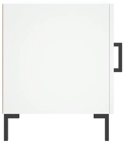 Κομοδίνο Λευκό 40 x 40 x 50 εκ. από Επεξεργασμένο Ξύλο - Λευκό