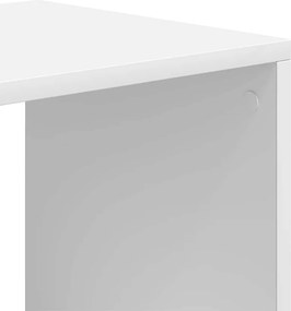 vidaXL Βιβλιοθήκη με 5 Ράφια Λευκή 66x31x112 εκ. Επεξεργασμένο Ξύλο