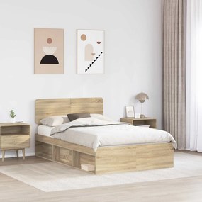 vidaXL Σκελετός Κρεβατιού Sonoma Δρυς 120 x 190 cm