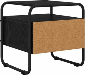 vidaXL Κομοδίνο Μαύρη Δρυς 40 x 39,5 x 40 εκ Επεξεργασμένο Ξύλο
