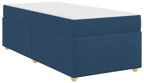vidaXL Σκελετός Κρεβατιού με στρώμα Μπλε 80 x 200 cm ύφασμα