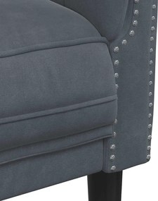 vidaXL Πολυθρόνα Σκούρο Γκρι Βελούδινη