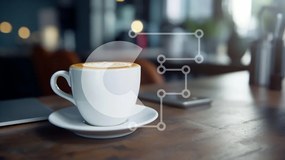 Intra Συλλεκτικό Ξύλινο Παζλ Plywood  4mm - Latte Art σε ένα άνετο σκηνικό καφέ Σε Ξύλινο Κουτί - Διαστάσεις: 10x10 cm – 25 κομμάτια