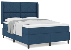 vidaXL Κρεβάτι με Στρώμα Μπλε 140x190 εκ. Ύφασμα