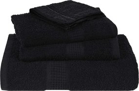 vidaXL Πετσέτες FROGN 2 τεμ. Μαύρες 100x200 εκ. 360 γρ./μ²