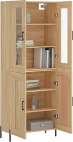 vidaXL Ντουλάπι Sonoma δρυς 69,5 x 34 x 180 εκ. από Επεξεργασμένο Ξύλο