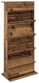 vidaXL Ράφι Περιοδικών Παλιό ξύλο 70 x 41 x 156 εκ. Επεξεργασμένο ξύλο
