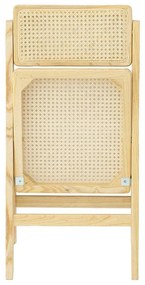 Καρέκλα Yoko πτυσσόμενη μπεζ pvc rattan-φυσικό πόδι 45x54x81 εκ.