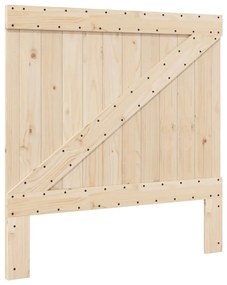 vidaXL Πλαίσιο Κρεβατιού με Κεφαλάρι Γκρι 100x200εκ. Μασίφ Ξύλο Πεύκου