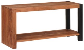vidaXL Βιβλιοθήκη Καφέ, Μαύρο 80 x 30 x 110 εκ. Στερεό Ξύλο Ακακίας