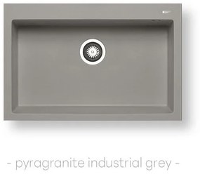 Νεροχύτης Κουζίνας Pyragranite Istros 76x50 εκ. 1B Industrial Grey