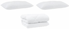 vidaXL Πάπλωμα Άλλο με μαξιλάρι 3 pcs Λευκό 240 x 220 cm Μικροΐνες