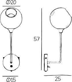 Απλίκα Τοίχου Ballroom The Wall Ø25cm Λευκό και Χρυσό