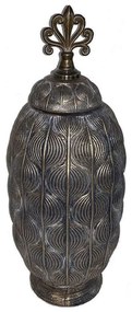 Βάζο Διακοσμητικό Με Καπάκι TOL346 15,6x40,5cm Μεταλλικό Bronze-Anthracite Espiel Μέταλλο