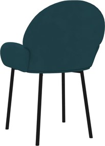 vidaXL Καρέκλες Τραπεζαρίας 2 τεμ. Μπλε Βελούδινες