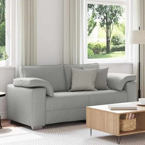 vidaXL Καναπές Loveseat  - Ανοιχτό γκρι, 140 εκ. Ύφασμα