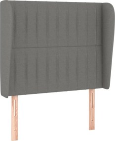 vidaXL Κρεβάτι Boxspring με Στρώμα Σκούρο Γκρι 80x200 εκ. Υφασμάτινο