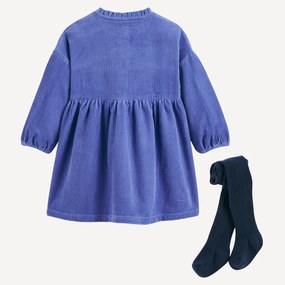 Σετ 2 τεμαχίων: βελούδινο φόρεμα και καλσόν