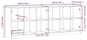 ΒΙΒΛΙΟΘΗΚΗ ΜΕ ΠΟΡΤΕΣ ΛΕΥΚΗ 204X37X75 ΕΚ. ΑΠΟ ΕΠΕΞΕΡΓ. ΞΥΛΟ 3206531