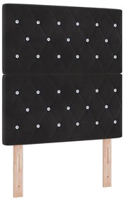 vidaXL Βελούδινο Κεφαλάρι Argyle με κεφαλάρι Μαύρο 80 cm Βελούδο