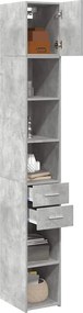 vidaXL Ντουλάπι Αποθήκευσης Στενό Γκρι 30x42,5x225 εκ. Επεξεργ. Ξύλο