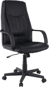 BF1410 Πολυθρόνα Γραφείου Διευθυντή Pu Μαύρο   1τμχ