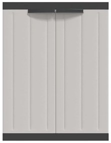 vidaXL Ντουλάπι Αποθ. Εξ. Χώρου Γκρι/Μαύρο 65x37x85 εκ. Πολυπροπυλένιο