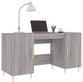vidaXL Γραφείο Γκρι Sonoma 140 x 50 x 75 εκ. από Επεξεργασμένο Ξύλο