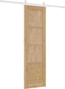 vidaXL Συρόμενη Πόρτα Φυσικό και Λευκό 61 x 198,5 εκ.