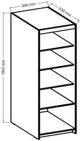 Ντουλάπα Ester 1D3S-Sonoma Oak