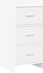 vidaXL Πλαϊνό γραφείο Λευκό 40 x 36 x 80 εκ Επεξεργασμένο Ξύλο