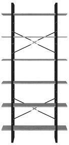 vidaXL Ραφιέρα Γκρι Σκυροδέματος 100 x 30 x 210 εκ. από Μοριοσανίδα