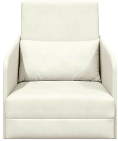 vidaXL Κρεβάτι καναπές Κρεμ 65 x 80 x 83 εκ. Βελούδο