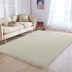 Bonsai Home Σετ Χαλιά Κρεβατοκάμαρας Γούνινα 3Τμχ XL - Rabbit Fur Κρεμ