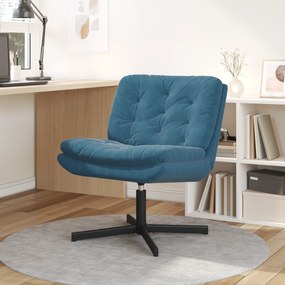 vidaXL Γυριστή Χαλαρωτική Καρέκλα Μπλε 63 x 75 x 76 εκ Βελούδο