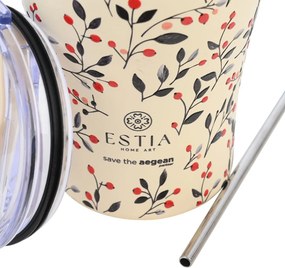 Ποτήρι Θερμός 350ml Estia Save The Aegean Bloom Beige 01-31701