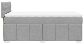 ΚΡΕΒΑΤΙ BOXSPRING ΜΕ ΣΤΡΩΜΑ ΑΝΟΙΧΤΟ ΓΚΡΙ 80X200 ΕΚ. ΥΦΑΣΜΑΤΙΝΟ 3289202